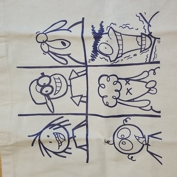 YTV Stickin' Around Tote Bag Natural NWT - Picture 4 of 8